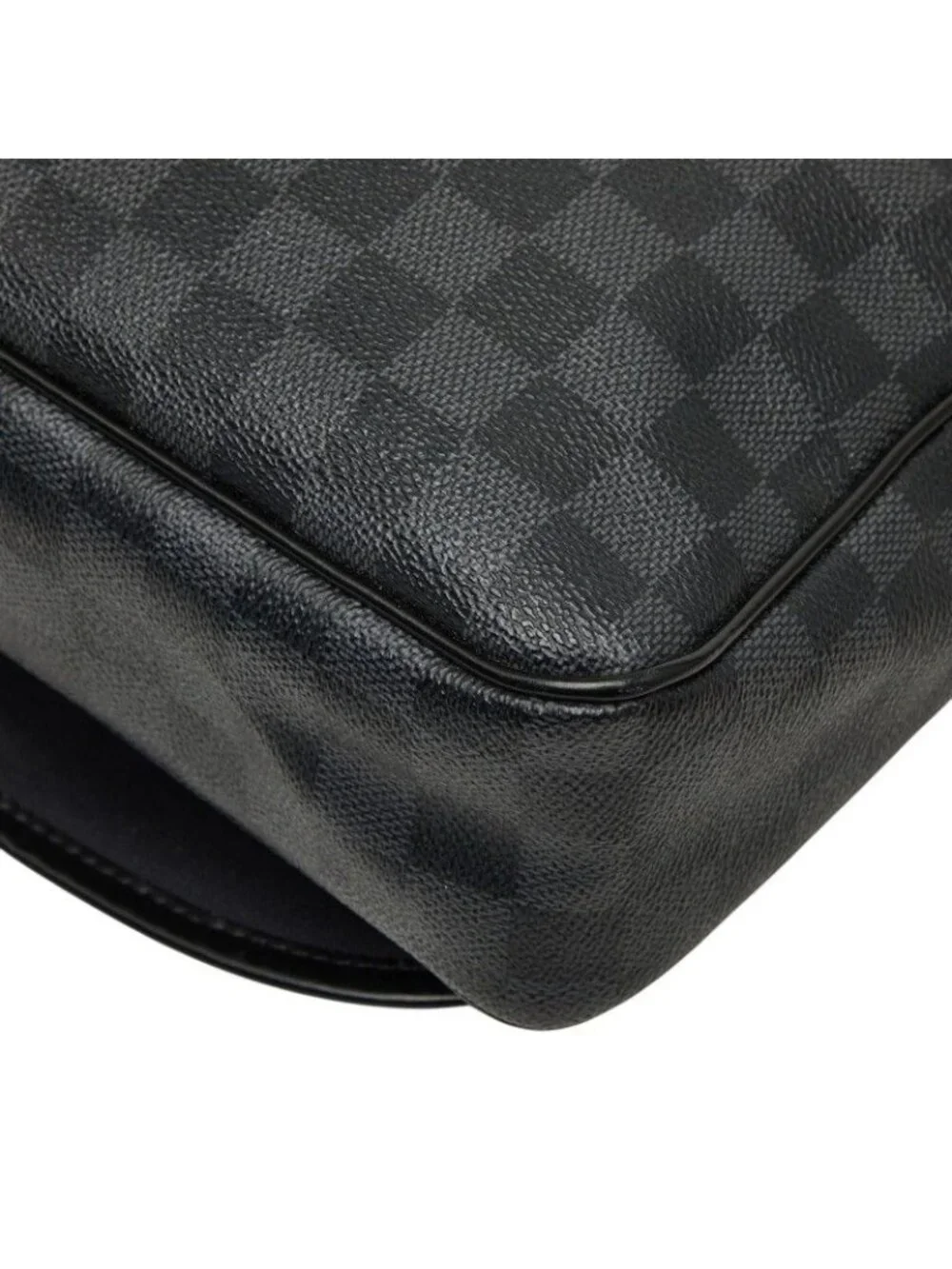 Louis Vuitton Damier Graphite Daniel MM Crossbody Shoulder Bag Black Leather